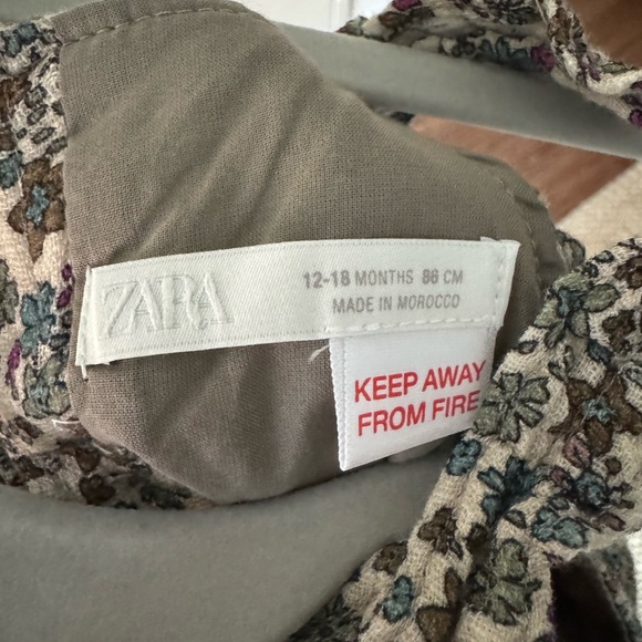 Zara Baby Floral Print Overalls Size 12-18 months in perfect condition - Picture 6 of 6